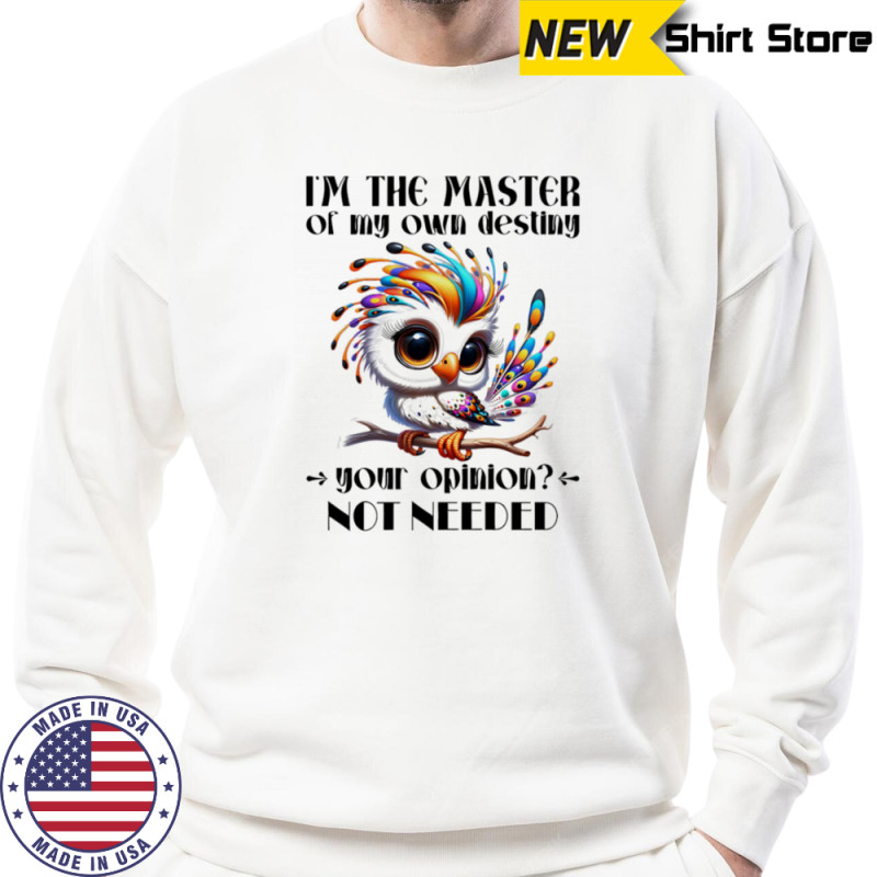 I’m the master of my own destiny your opinion not needed shirt Hoodie