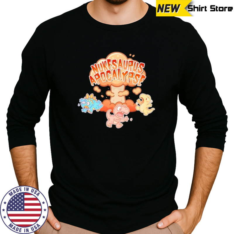 NukeSaurus Apocalypse dinosaur meme shirt Long Sleeved