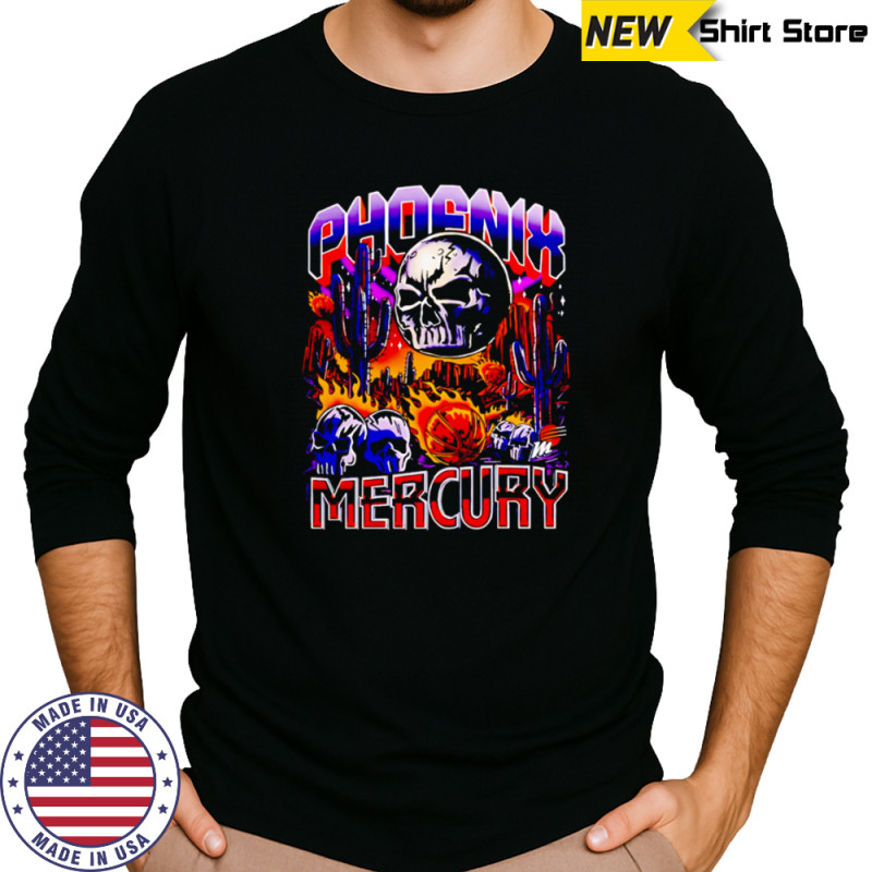 Phoenix Suns Mercury cactus sunset shirt Long Sleeved