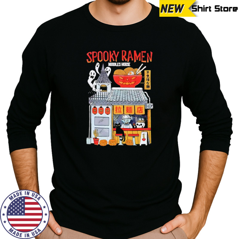 Spooky Ramen noodles house shirt Long Sleeved