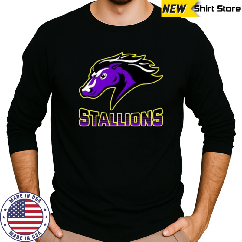 Stallions purple logo shirt Long Sleeved