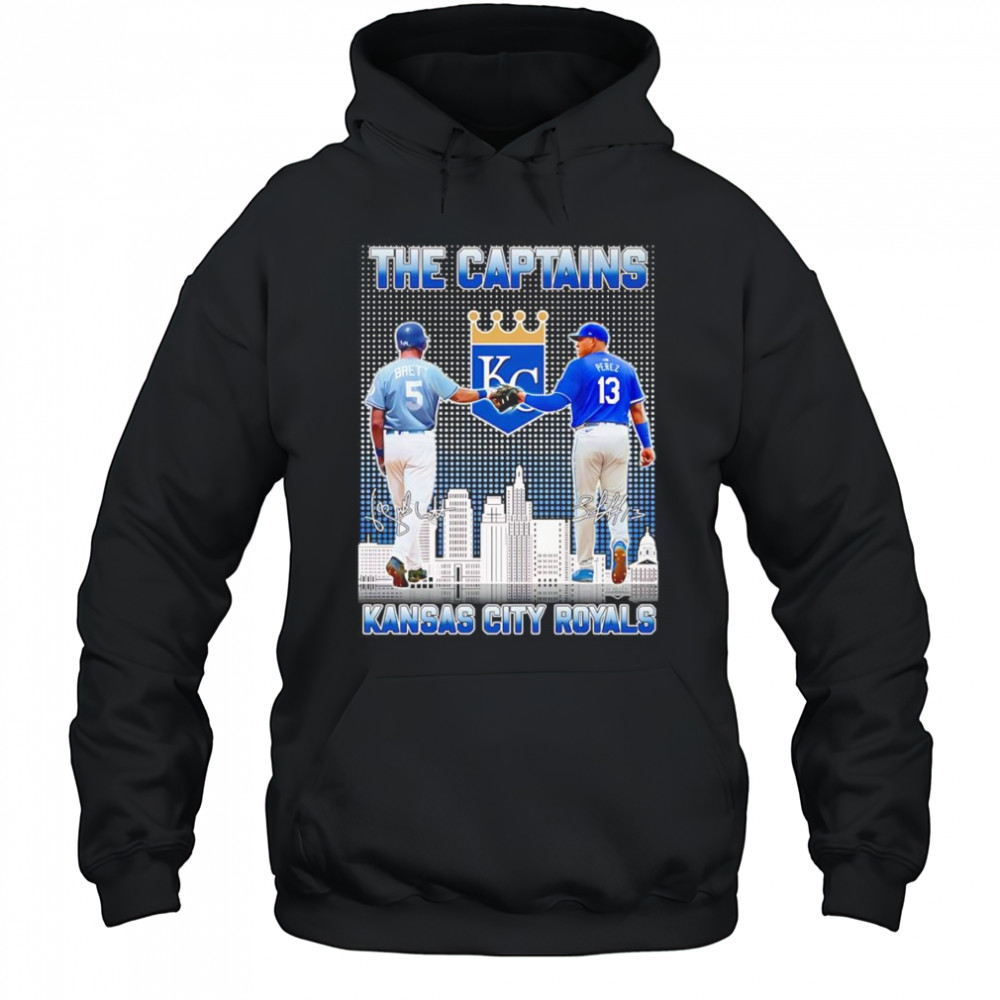 The Captains George Brett and Salvador Perez Kansas City Royals signature shirt Hoodie