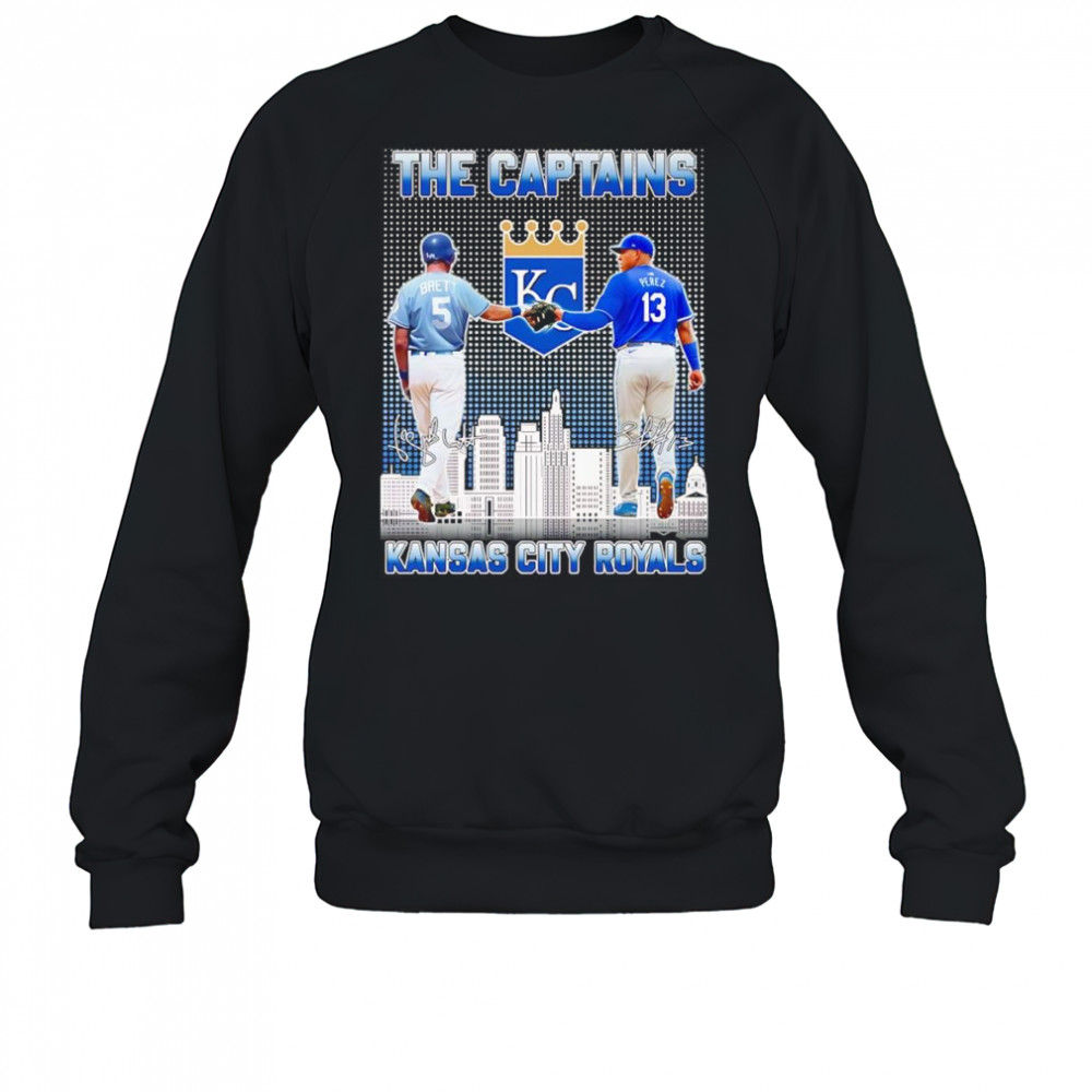 The Captains George Brett and Salvador Perez Kansas City Royals signature shirt Sweatshirt
