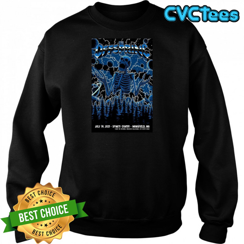 The Offspring July 30 2025 Xfinity Center in Mansfield MA Poster T-Shirt Sweatshirt