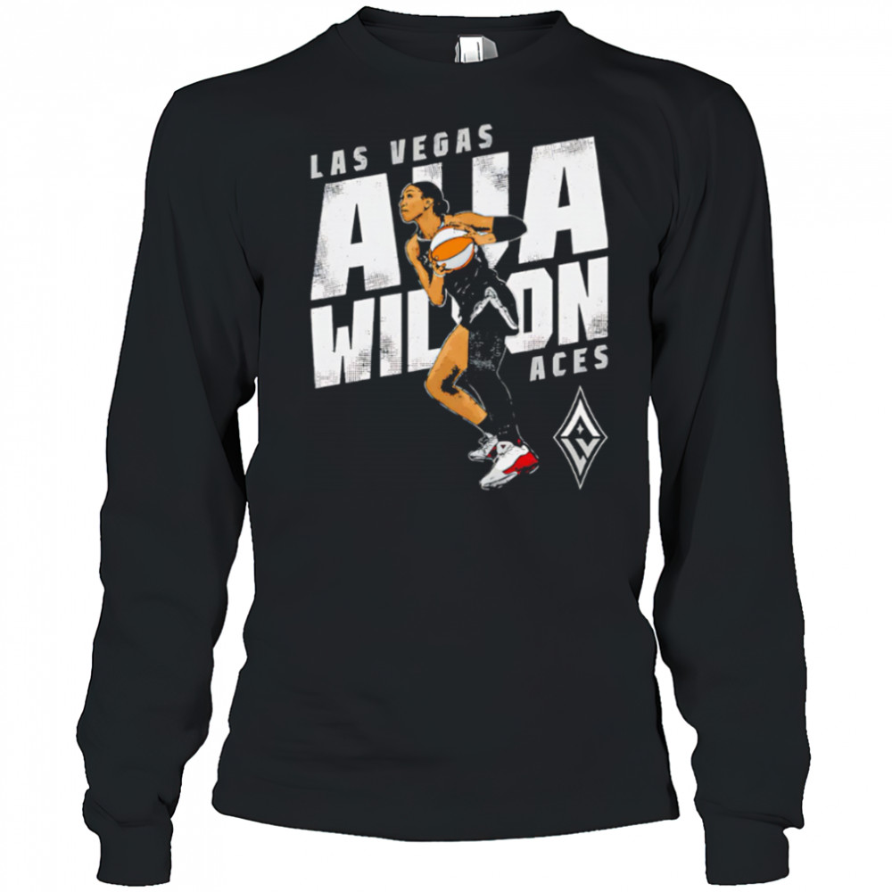 WNBA A’ja Wilson Las Vegas Aces Slant shirt Long Sleeved