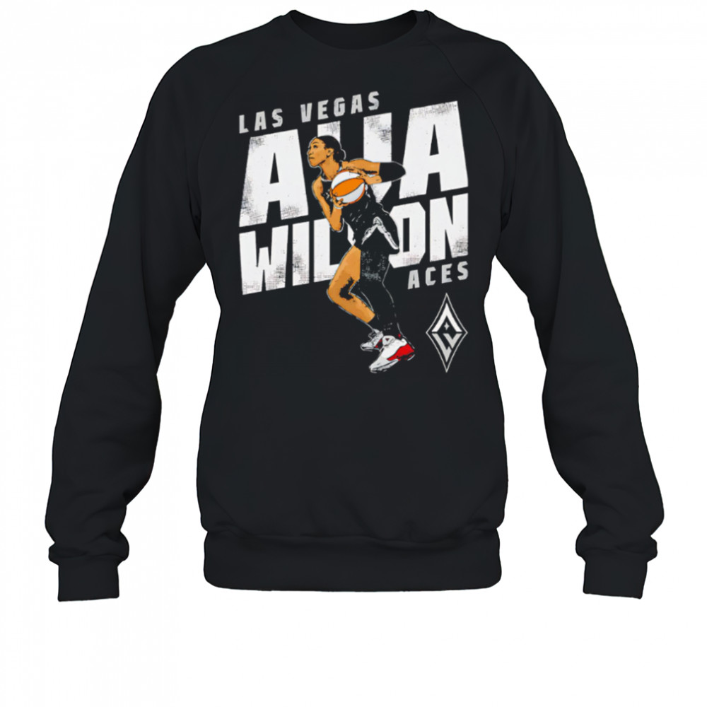 WNBA A’ja Wilson Las Vegas Aces Slant shirt Sweatshirt