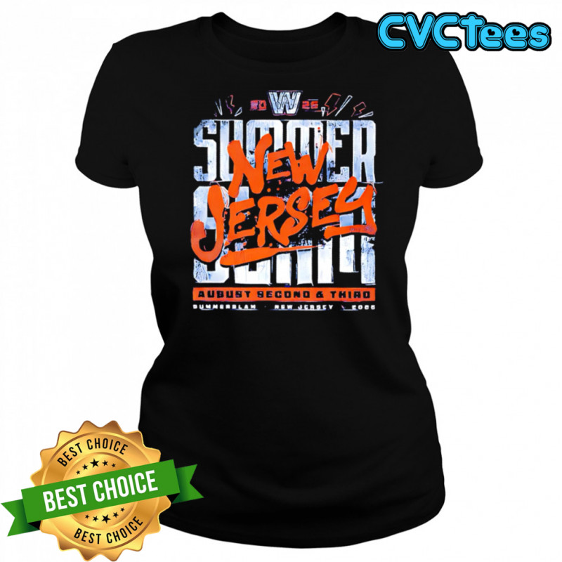 Wwe Summerslam 2025 Summer New Jersey August Second and Third shirt Women's T-shirt