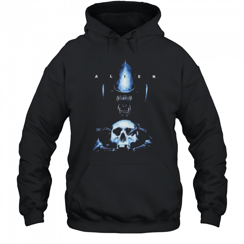 Alien Xenomorph And Skull T-Shirt Hoodie