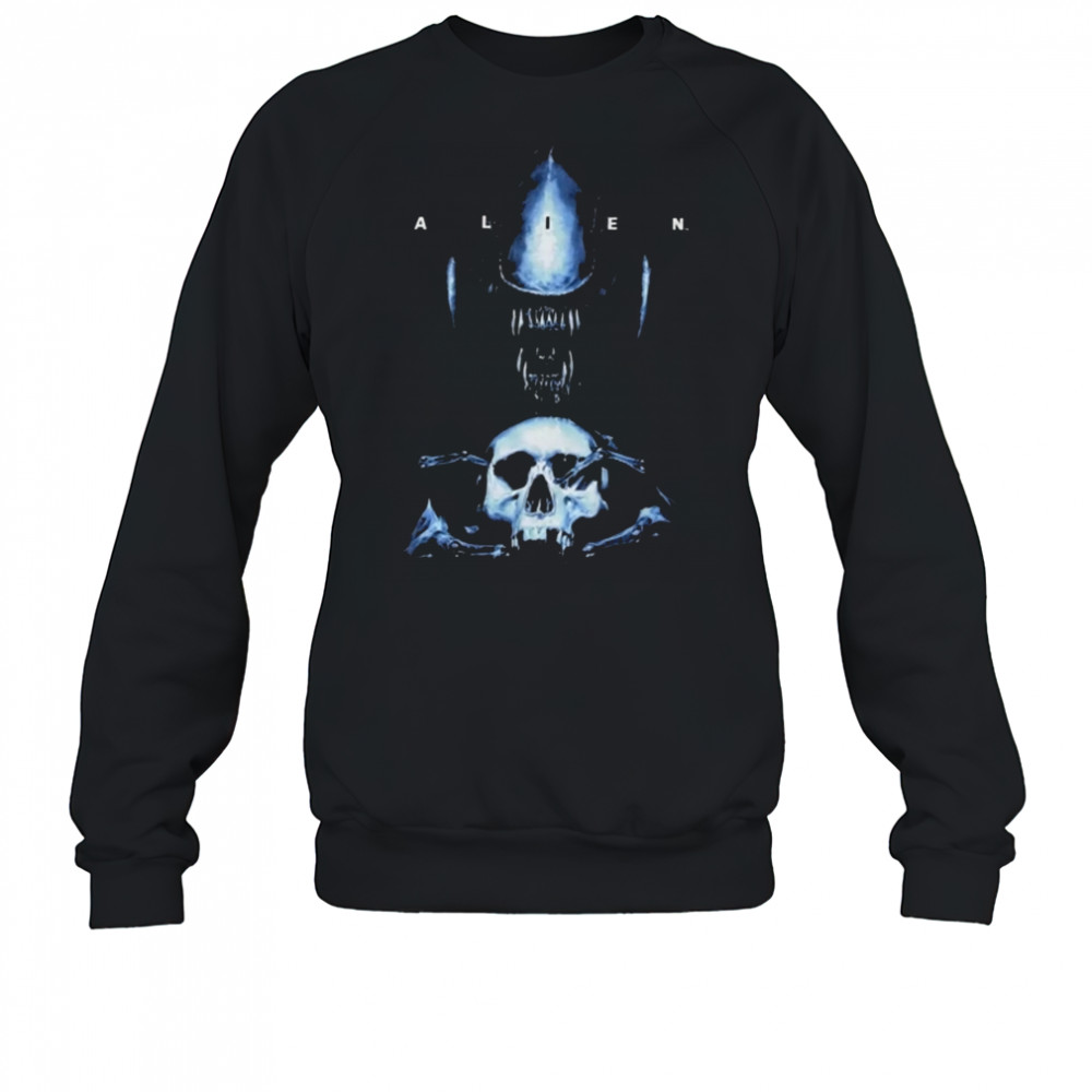 Alien Xenomorph And Skull T-Shirt Sweatshirt