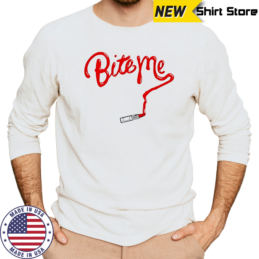 Bite me lipstick shirt Long Sleeved