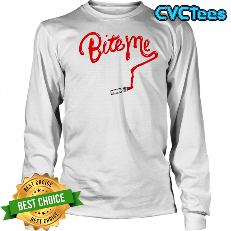 Bite me lipstick shirt Long Sleeved