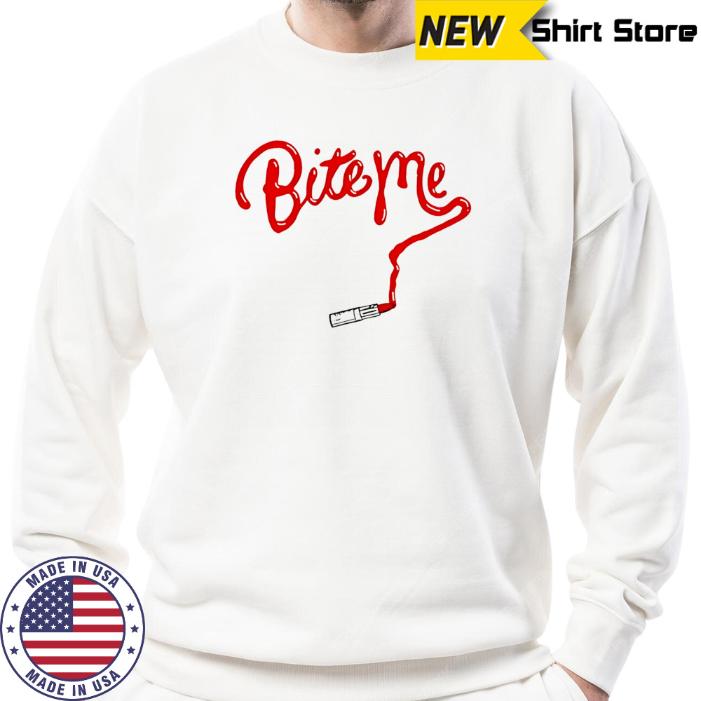 Bite me lipstick shirt Hoodie