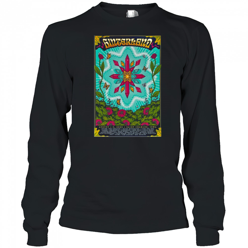 Hinterland Music Festival Aug 1-3 2025 In St. Charles Iowa Poster T-Shirt Long Sleeved