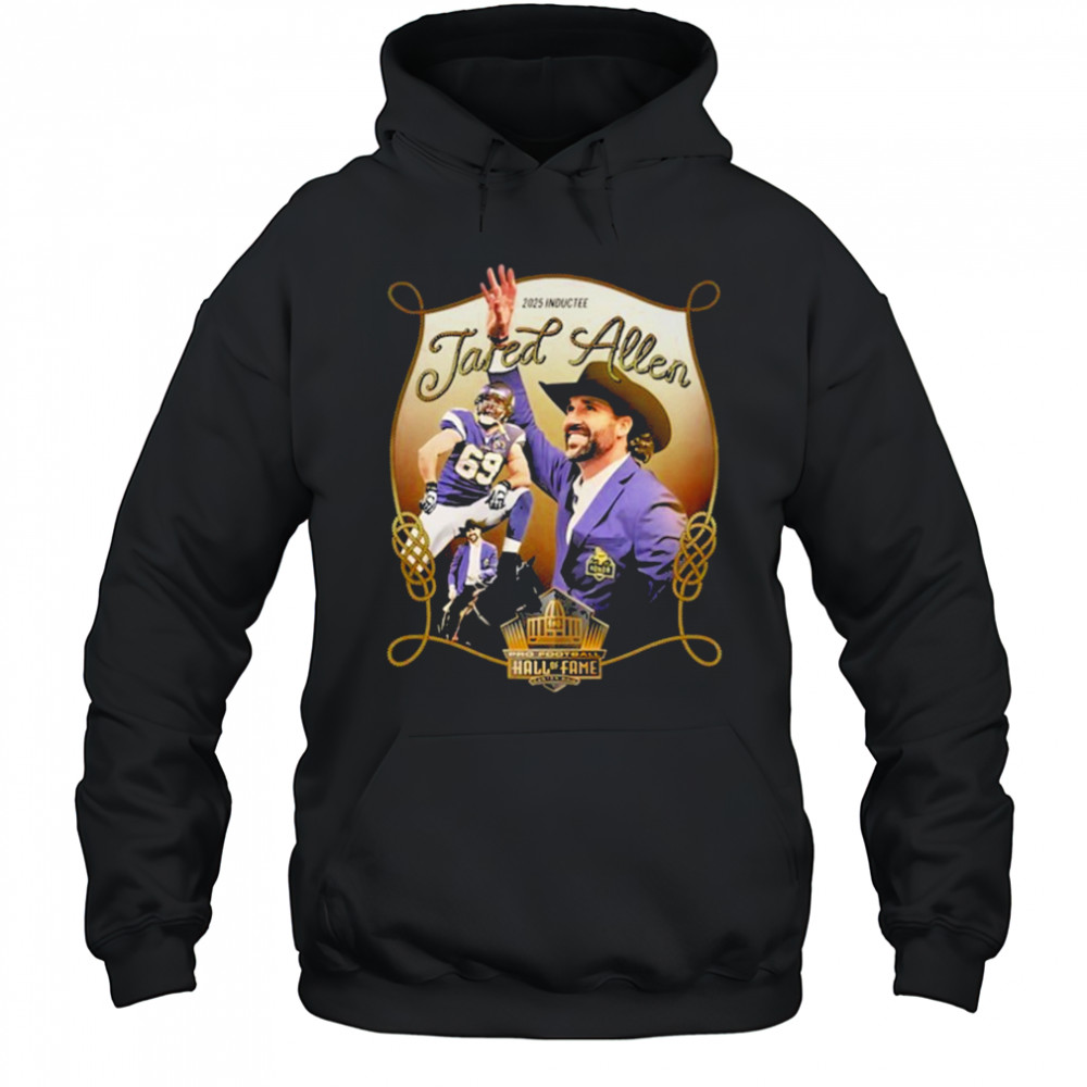 Kevin O’Connell Wearing Jared Allen Hall Of Fame T-Shirt Hoodie
