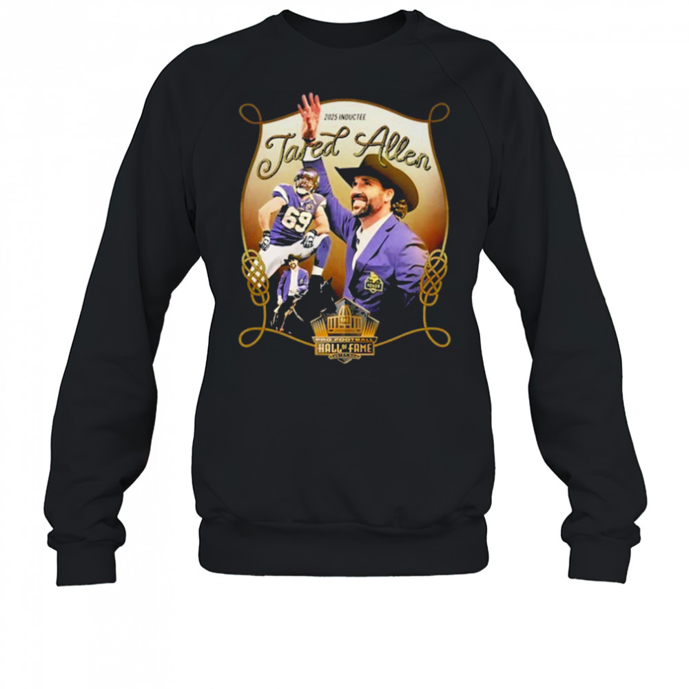 Kevin O’Connell Wearing Jared Allen Hall Of Fame T-Shirt Sweatshirt