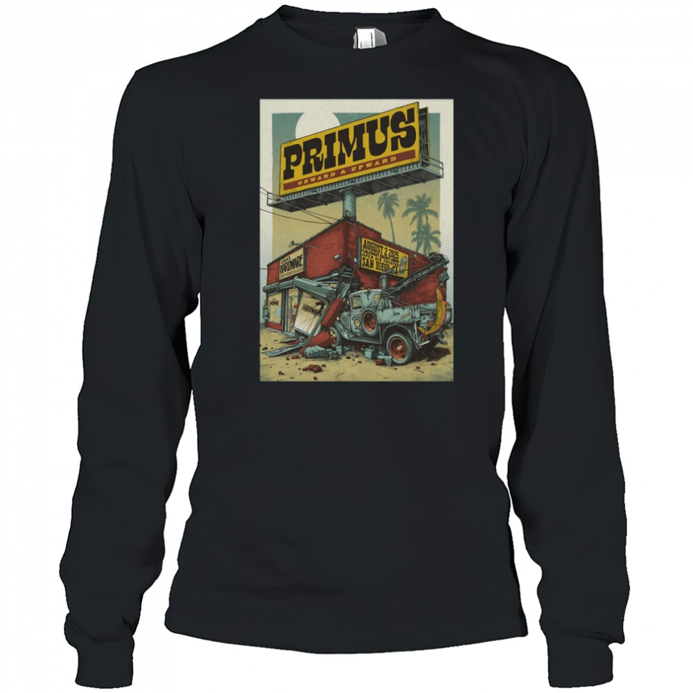 Primus Aug 2 2025 CalCoast Credit Union Open Air Theatre In San Diego CA Poster T-Shirt Long Sleeved
