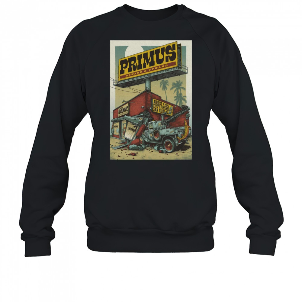 Primus Aug 2 2025 CalCoast Credit Union Open Air Theatre In San Diego CA Poster T-Shirt Sweatshirt