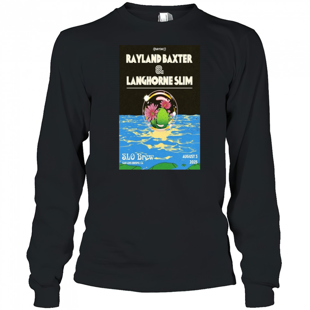 Rayland Baxter & Langhorne Slim San Luis Obispo 8.3.2025 Poster T-Shirt Long Sleeved