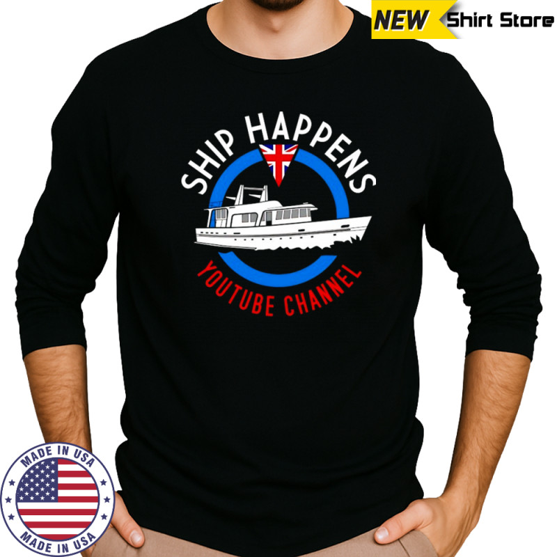 Ship Happens Youtube Channel Union Jack shirt Long Sleeved