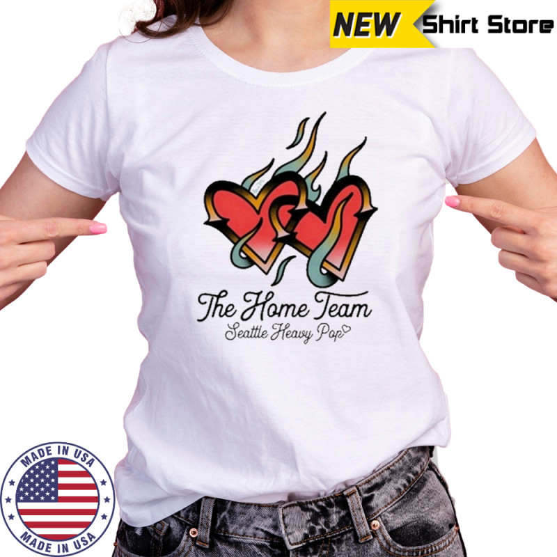The Home Team Seattle Heavy Pop Burning Hearts T-Shirt Women's T-shirt