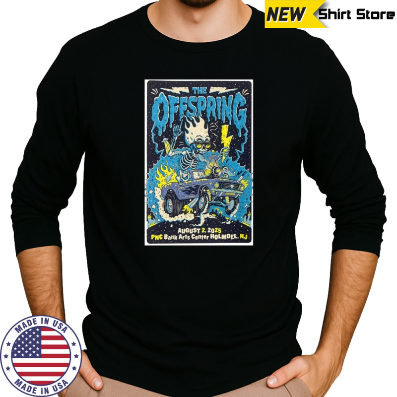 The Offspring Live Show Holmdel NJ August 2 2025 Tour Poster T-Shirt Long Sleeved