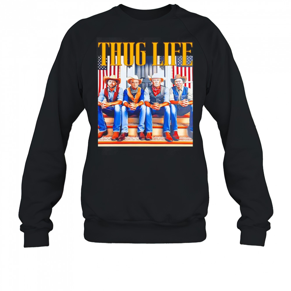 Thug life Trump Vance Kennedy Elon Musk cowboy shirt Sweatshirt