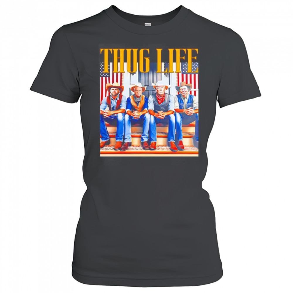 Thug life Trump Vance Kennedy Elon Musk cowboy shirt Women's T-shirt