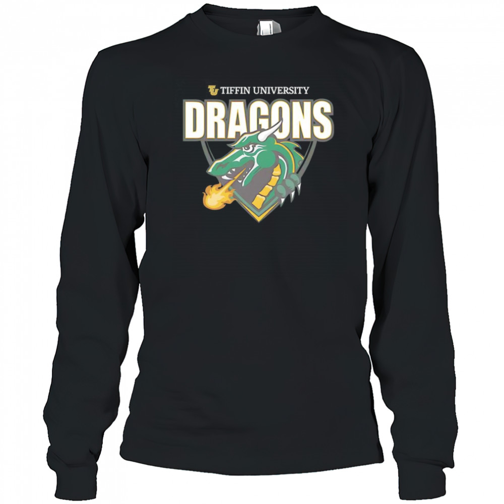 Tiffin University Dragons logo shirt Long Sleeved