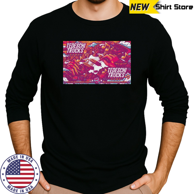 Tour 2025 Tedeschi Trucks Band Red Rocks Amphitheatre Morrison CO Poste T-Shirt Long Sleeved