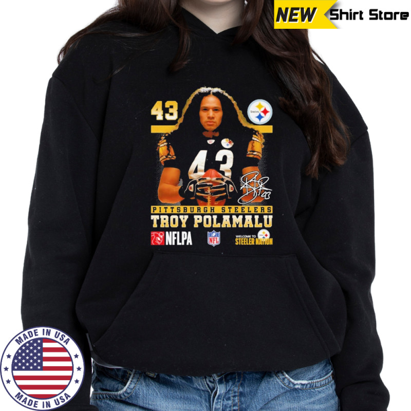 Troy Polamalu Pittsburgh Steelers Signature T-Shirt Sweatshirt