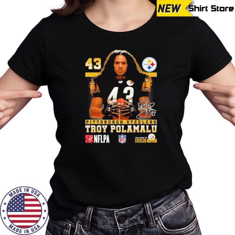 Troy Polamalu Pittsburgh Steelers Signature T-Shirt Women's T-shirt