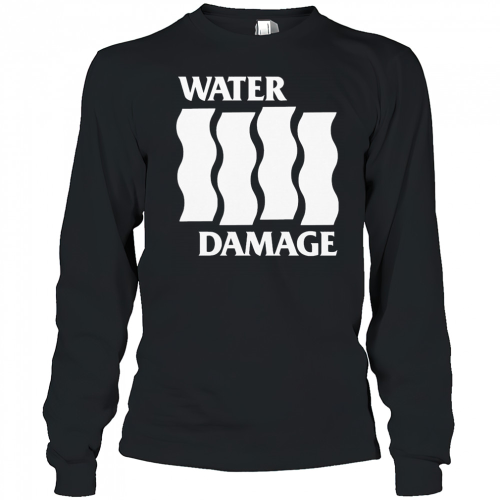 Water Damage Flowing Water T-shirt Long Sleeved