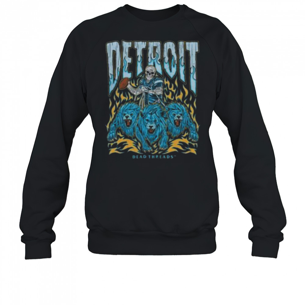 Dead Threads Detroit Skull & Lions T Shirt Sweatshirt
