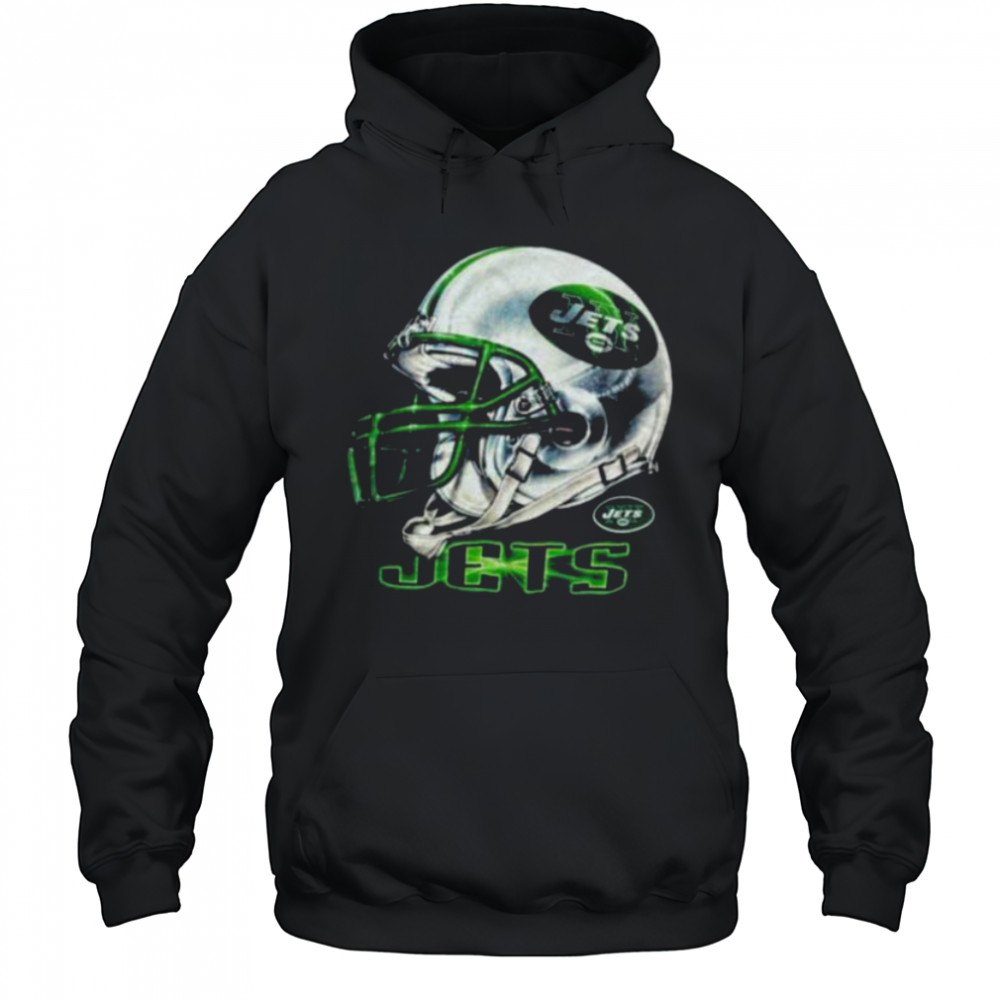 1996 New York Jets Vintage Black Lee Sport Realistic Helmet NFL Shirt Hoodie