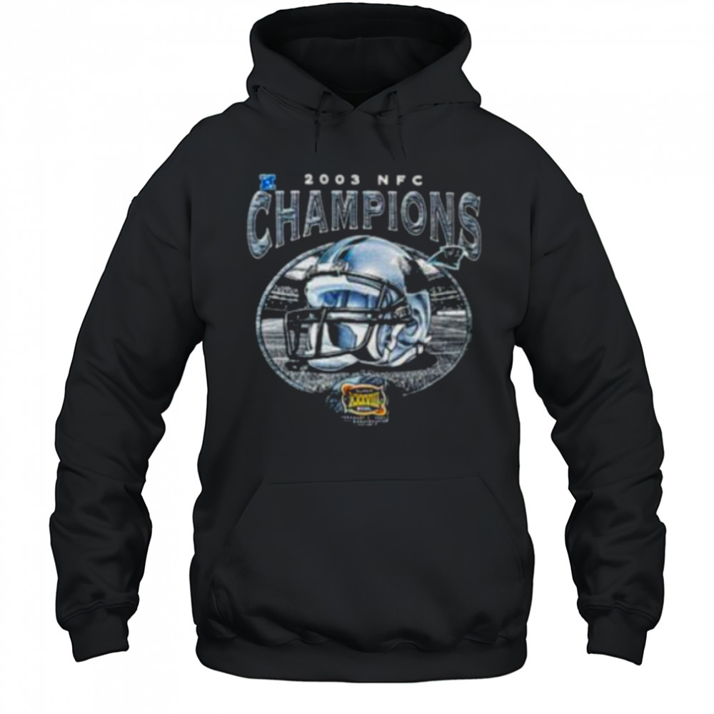 2003 Carolina Panthers NFC Champions Super Bowl XXXVIII Vintage NFL Helmet Shirt Hoodie