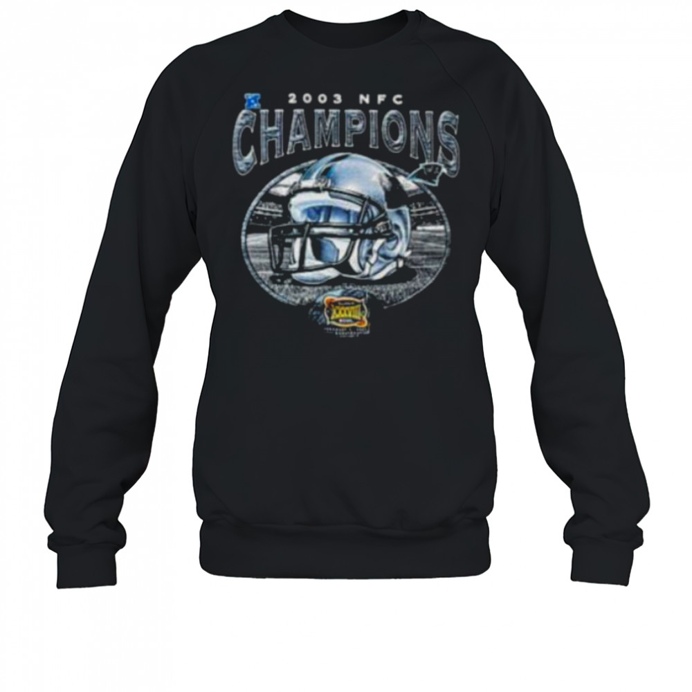 2003 Carolina Panthers NFC Champions Super Bowl XXXVIII Vintage NFL Helmet Shirt Sweatshirt