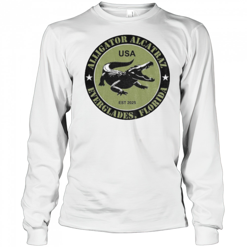 Alligator Alcatraz Everglades Est 2025 Commemorative political shirt Long Sleeved