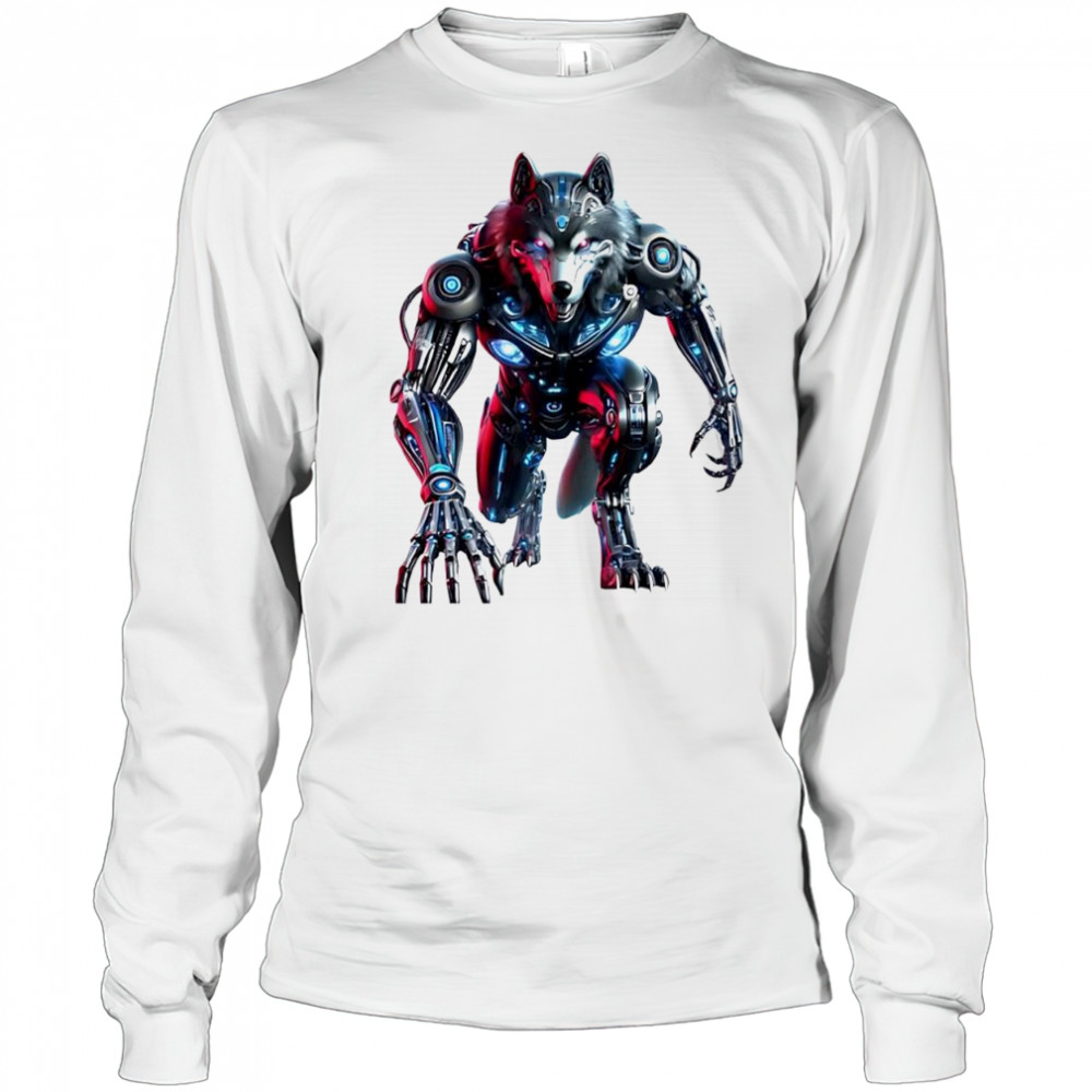Apex Mech Wolf Robot shirt Long Sleeved
