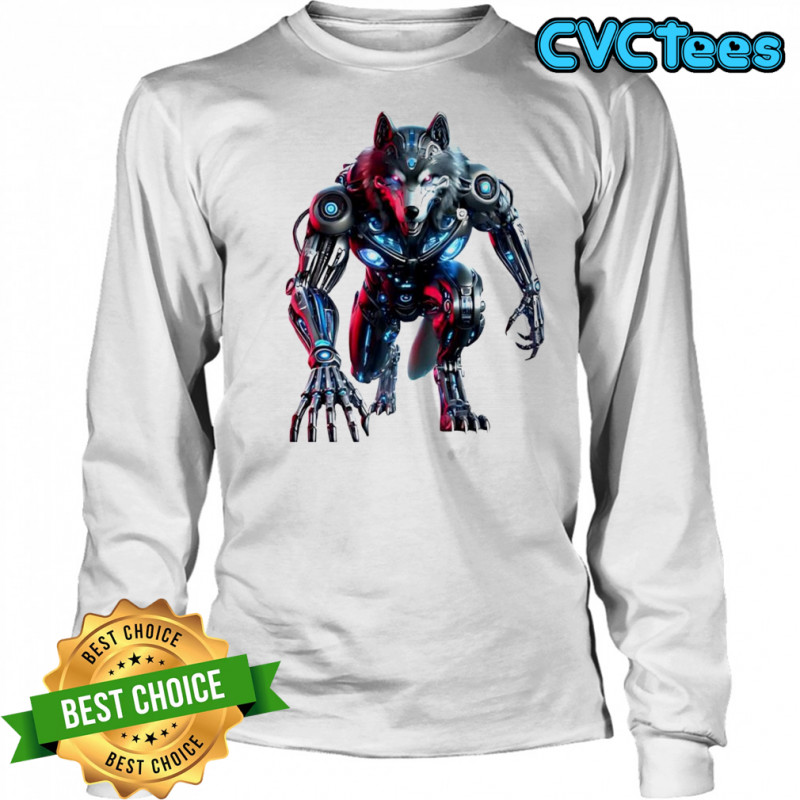 Apex Mech Wolf Robot shirt Long Sleeved