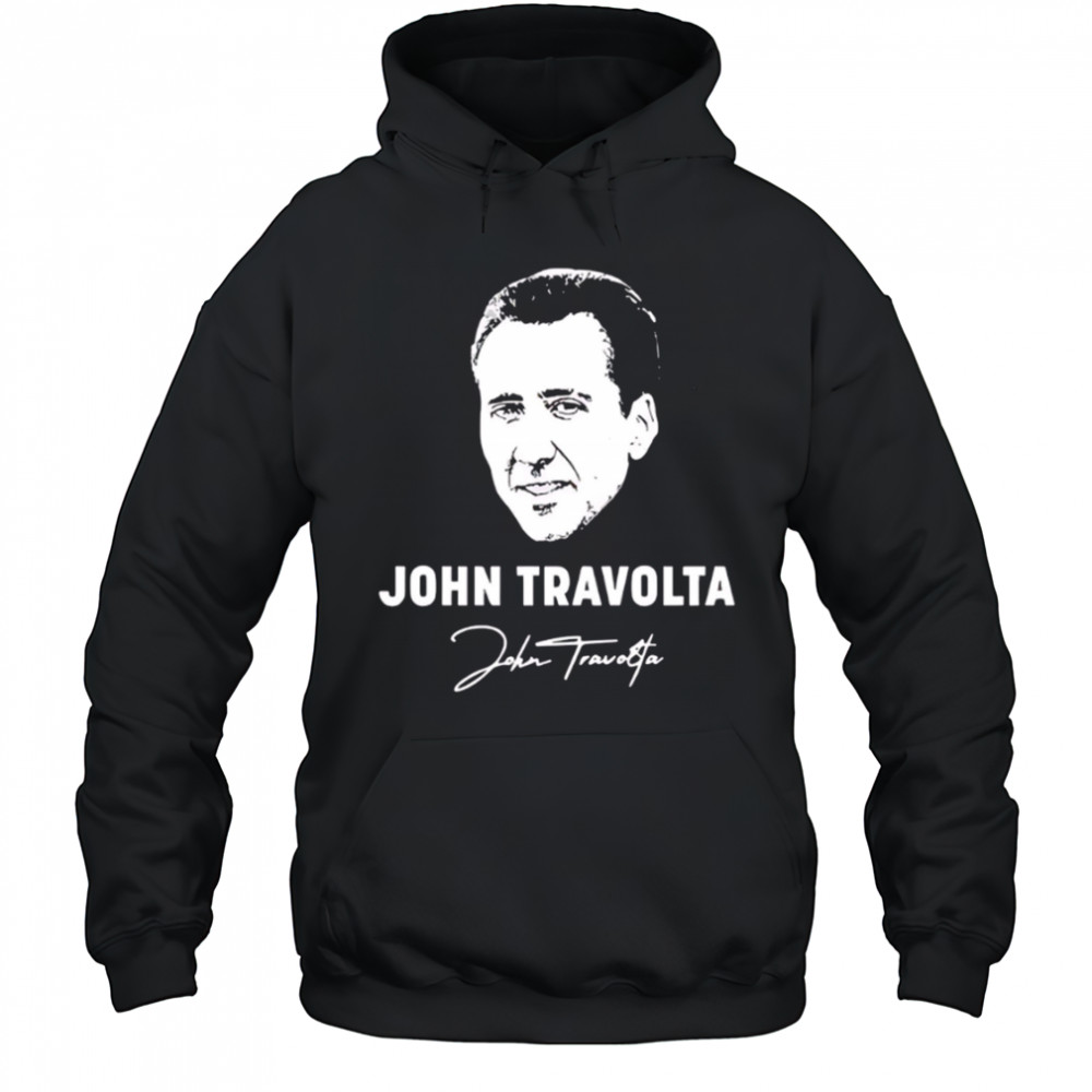Big Head John Travolta Nicolas Cage Gradient signature shirt Hoodie