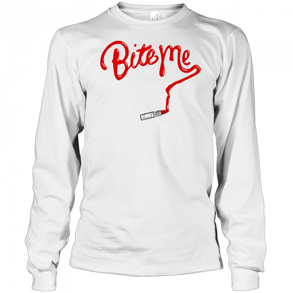 Bite me lipstick shirt Long Sleeved