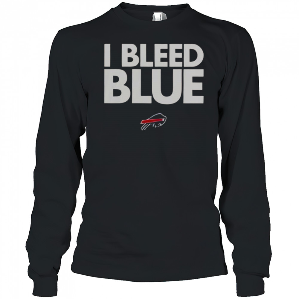Buffalo Bills I Bleed Blue T-Shirt Long Sleeved