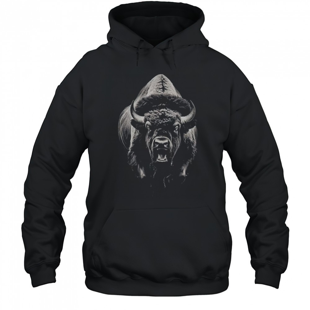 Charging Buffalo Majestic Bison Graphic shirt Hoodie