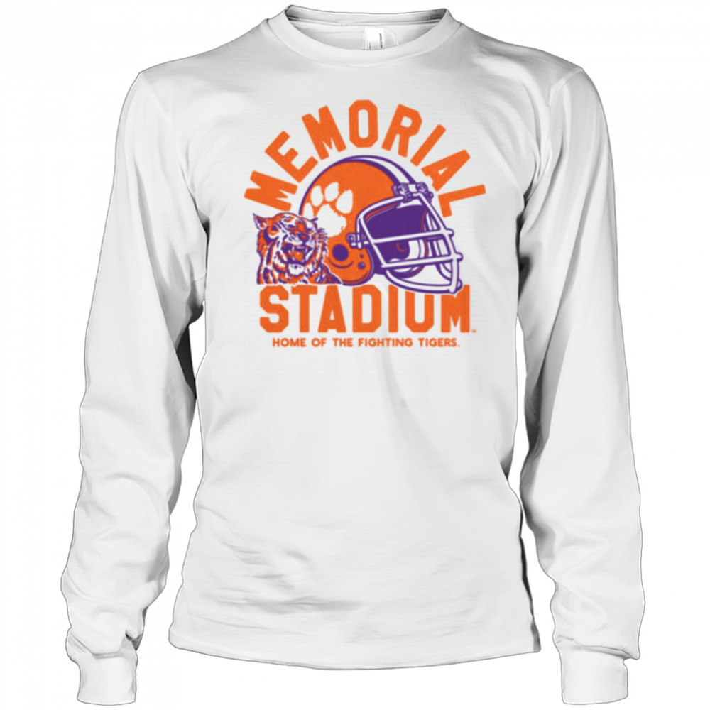 Clemson 55th Anniversary Tiger Paw Football Ringer Shirt Long Sleeved