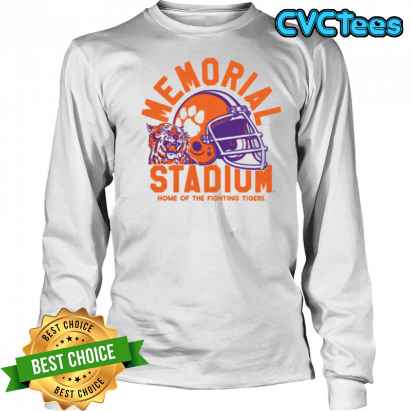 Clemson 55th Anniversary Tiger Paw Football Ringer Shirt Long Sleeved