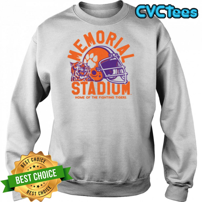 Clemson 55th Anniversary Tiger Paw Football Ringer Shirt Sweatshirt