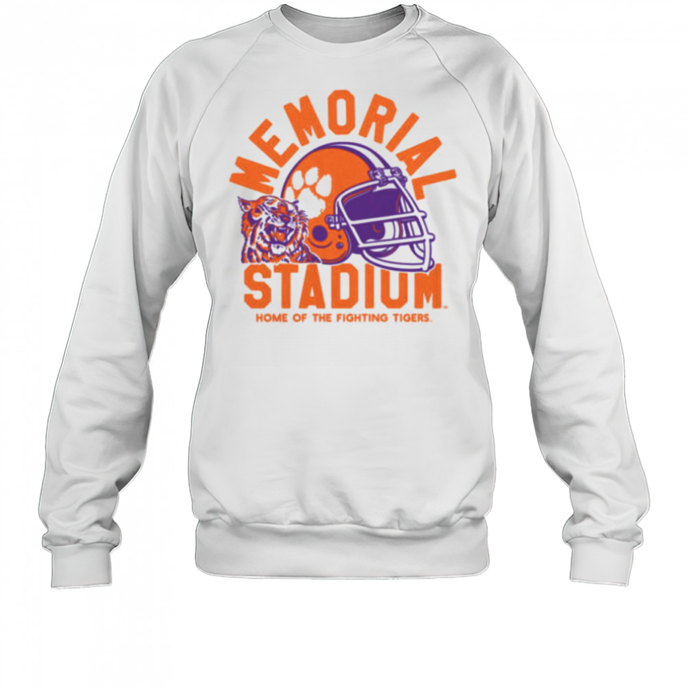 Clemson 55th Anniversary Tiger Paw Football Ringer Shirt Sweatshirt