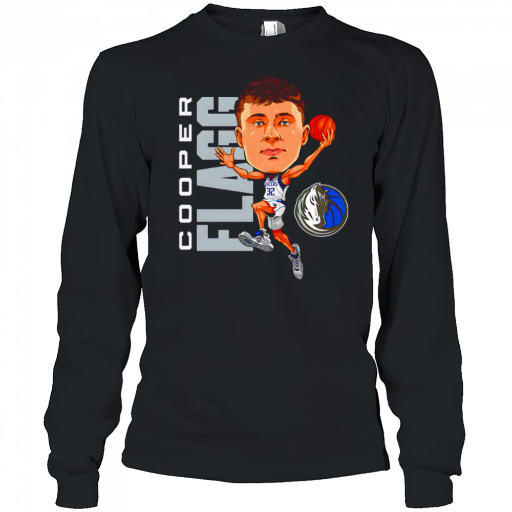 Cooper Flagg Dallas Mavericks Caricature cartoon shirt Long Sleeved