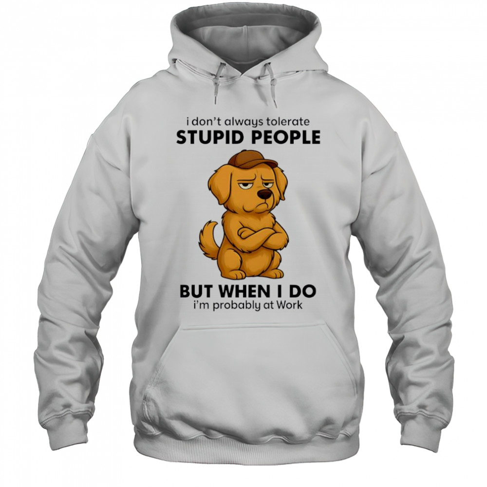 Dog I Don’t Always Tolerate People But when I do I’m probably at Work shirt Hoodie