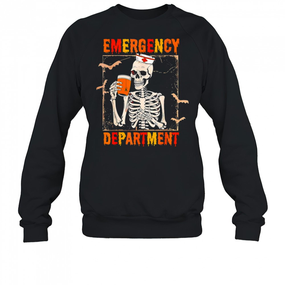 Emergency department skeleton nurse shirt Sweatshirt